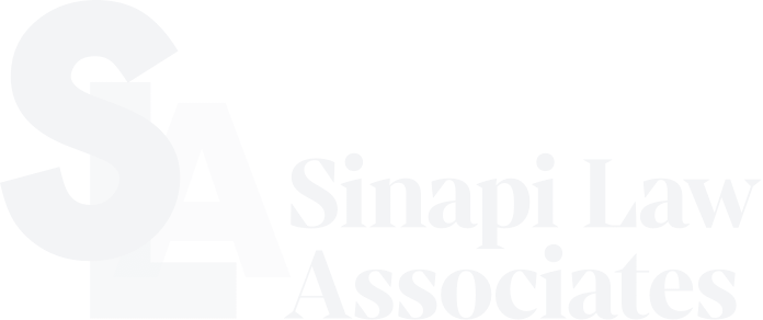 Sinapi Law Associates, Ltd logo in mono white | Sinapi Law Associates, Ltd